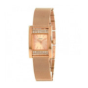 Guess Nouveau Diamonds Rose Gold Dial Rose Gold Mesh Bracelet Watch for Women - W0127L3