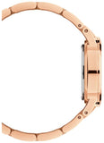 Daniel Wellington Iconic Link Black Dial Rose Gold Steel Strap Watch for Women - DW00100210