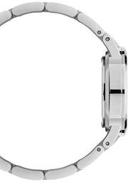 Daniel Wellington Iconic Link White Dial Silver Steel Strap Watch for Women - DW00100203