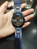 Guess Velocity Blue Dial Blue Rubber Strap Watch for Men - W0599G2