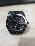 Emporio Armani Sportivo Quartz Black Dial Black Steel Strap Watch For Men - AR6049