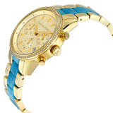 Michael Kors Ritz Gold Dial Two Tone Steel Strap Watch for Women - MK6328