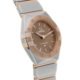 Omega Constellation Quartz Brown Dial Silver Steel Strap Watch for Women - 131.20.25.60.13.001