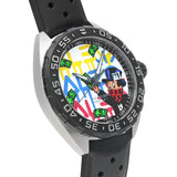 Tag Heuer Formula 1 Alec Monopoly Edisi Khusus Jam Tangan Tali Karet Hitam untuk Pria - WAZ1119.FT8023