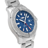 Breitling Avenger Automatic GMT 45 Blue Dial Silver Steel Strap Watch for Men - A32395101C1A1