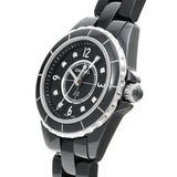 Chanel J12 Diamonds Black Dial Black Steel Strap Watch for Women - J12 H2569