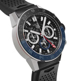 Tag Heuer Carrera Automatic Chronograph Steel & Ceramic Black Dial Black Rubber Strap Watch for Men - CBG2A1Z.FT6157