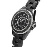 Chanel J12 Diamonds Black Dial Black Steel Strap Watch for Women - J12 H2569