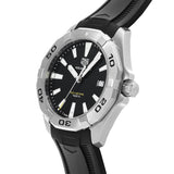 Tag Heuer Aquaracer Quartz Black Dial Black Rubber Strap Watch for Men -  WBD1110.FT8021