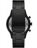 Fossil Pilot Chronograph Black Dial Black Steel Strap Watch for Men - FS5811