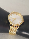 Michael Kors Melissa Quartz Gold Dial Gold Steel Strap Watch for Women - MK4368