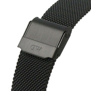Daniel Wellington Petite Ashfield Black Dial Black Mesh Strap Watch for Women - DW00100307