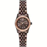 Michael Kors Lexington Three-Hand Brown Dial Brown Steel Strap Watch for Women - MK4844