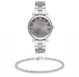 Michael Kors Norie Grey Dial Silver Stainless Steel Strap Watch for Women - MK3559