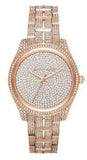 Michael Kors Lauryn Crystals Rose Gold Dial Rose Gold Steel Strap Watch For Women - MK3931