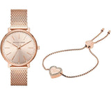 Michael Kors Pyper Quartz Rose Gold Dial Rose Gold Mesh Strap Watch For Women - MK4340