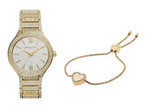 Michael Kors Kerry Quartz Gold Dial Gold Steel Strap Watch For Women - MK3360