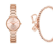 Michael Kors Portia Analog Quartz Rose Gold Dial Rose Gold Steel Strap Watch For Women - MK3839
