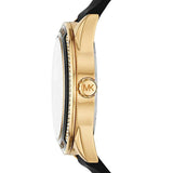 Michael Kors Quartz Black Dial Black Silicone Strap Watch For Women - MK6944