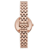 Emporio Armani Rosa Quartz Mother of Pearl Black Dial Rose Gold Steel Strap Watch For Women - AR11372