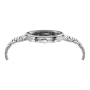 Salvatore Ferragamo Sapphire Chrono Black Dial Silver Steel Strap Watch for Men - SFME00321