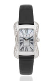 Maurice Lacroix Divina White Mother of Pearl Dial Black Leather Strap Watch for for Women - DV5011-SD531-120