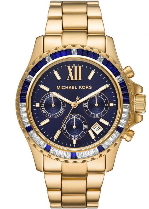 Michael Kors Uhr Gold Mit Blauem Zifferblatt Damen Michael Kors