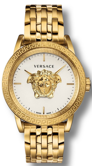 Versace Palazzo Empire White Dial Gold Steel Strap Watch for Men - VERD00318