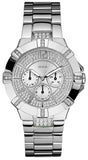 Guess Vista Diamonds Silver Dial Silver Steel Strap Watch for Women - W12080L1