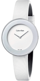 Calvin Klein Chic White Dial White Leather Strap Watch for Women - K7N23TK2