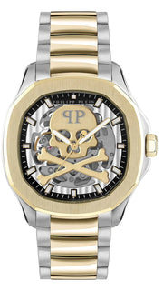 Philipp Plein High-Conic Automatic Gold Dial Two Tone Steel Strap Watch For Men - PWRAA0323