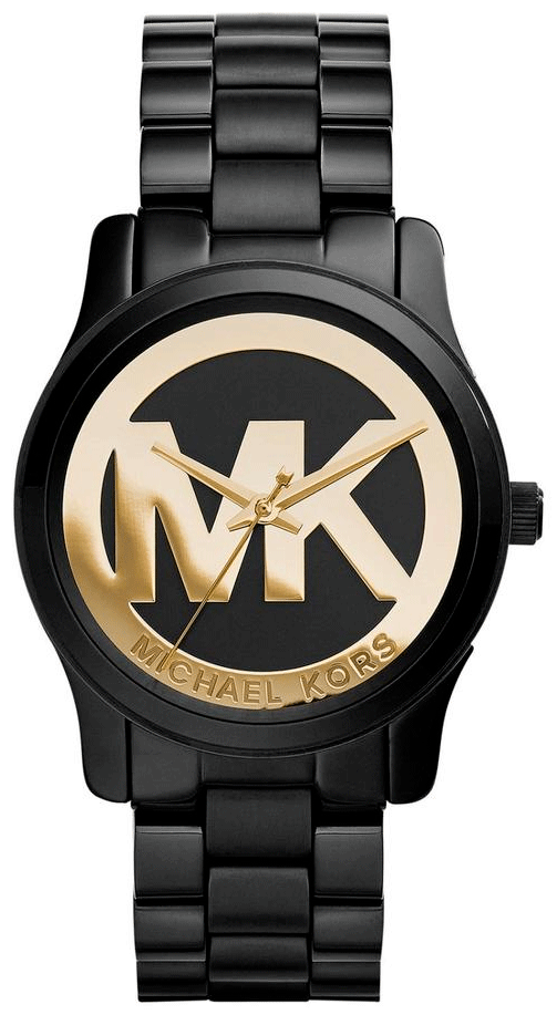 Michael Kors Runway Black Dial Black Steel Strap Watch for Women