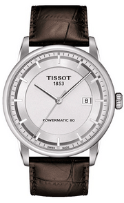 Tissot Luxury Powermatic 80 Silver Dial Brown Leather Strap Watch For Men - T086.407.16.031.00