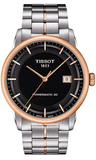Jam Tangan Pria Tissot Luxury Powermatic 80 Dial Hitam dengan Tali Baja Perak - T086.407.22.051.00