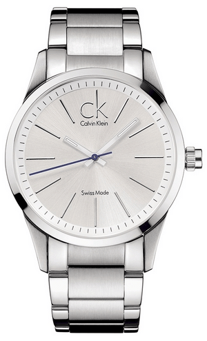 Calvin Klein Bold White Dial Silver Steel Strap Watch for Men - K2241120