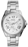 Fossil Cecile Multifunction Silver Dial Silver Steel Strap Watch for Women - AM4509