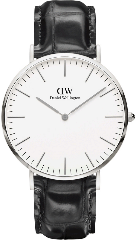 Daniel Wellington Classic Reading White Dial Black Leather Strap Watch For Men - DW00100028