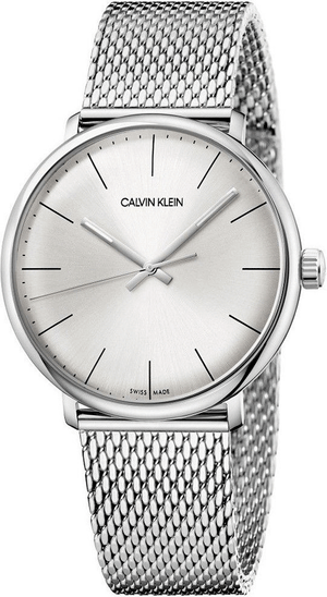 Calvin Klein White Dial Silver Mesh Bracelet Watch for Women - K8M21126