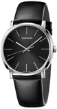 Calvin Klein Posh Black Dial Black Leather Strap Watch for Men - K8Q311C1