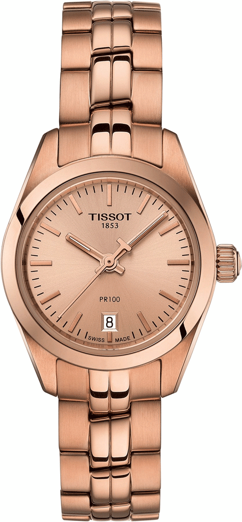 Tissot T Classic PR 100 Donna Rose Gold Lady Small Watch For  display picture 1