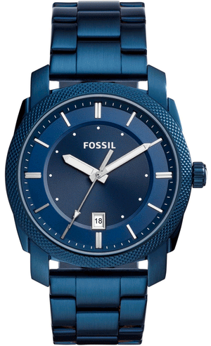 Fossil Machine Blue Dial Blue Stainless Steel Strap Watch for Men - FS5231