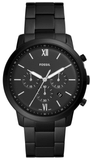 Fossil Neutra Chronograph Black Dial Black Steel Strap Watch for Men - FS5474