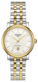Tissot T Classic Carson Premium White Dial Two Tone Steel Strap Watch for Women - T122.207.22.031.00