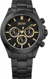 Hugo Boss Ikon Black Dial Black Steel Strap Watch for Men - 1513278