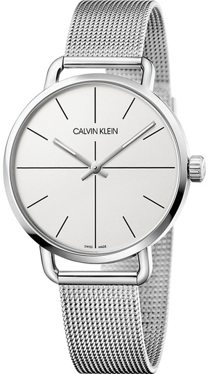 Calvin Klein Even Quartz White Dial Silver Steel Strap Watch for Women - K7B21126