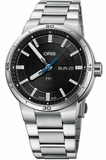 Oris TT1 Day Date Black Dial Silver Steel Strap Watch for Men - 0173577524154-0782408