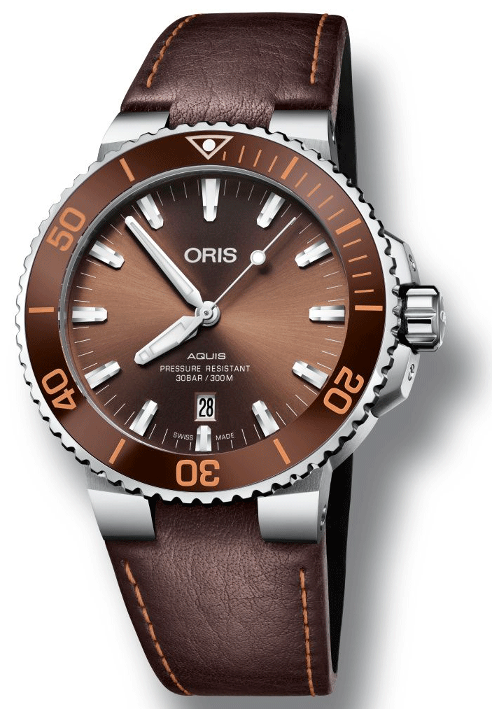 Oris aquis leather strap sale