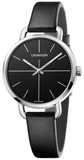 Calvin Klein Even Black Dial Black Leather Strap Watch for Women  - K7B231CZ