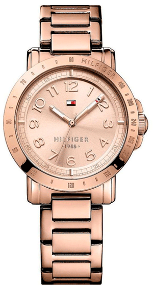 Tommy Hilfiger Bella Rose Gold Dial Rose Gold Steel Strap Watch for Women - 1781396