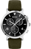 Hugo Boss Vesada Grey Dial Green Nylon Strap Watch for Men - 1513692